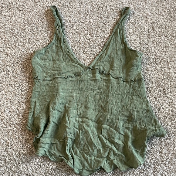 Free People Green Low and Lower tank - Picture 3 of 3